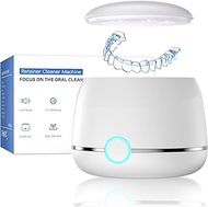 45kHz Retainer Denture Cleaner Machine, Upgraded Jewelry Cleaner, 5min and 10min Timer with Recharga