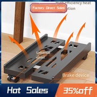 Adjustable Mobile CPU Stand, Ventilated Computer Tower Stand PC Tower Stand with 4 Caster Wheels, Un