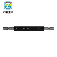 ZILUOLAN Thread Plug Gauge, Steel Material Black Double Ends Thread Gauge, Durable 6H Tolerance M5x0