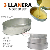 Leche Flan Molder Oval Shape Llanera 3pcs Set