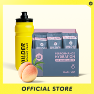 (แพ็คคู่ขวดน้ำ) WILDER Electrolytes (30 Pack) | เกลือแร่แบบผง สูตรไม่เติมน้ำตาล รสPeach Fast Hydrati