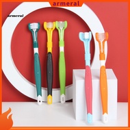 [armeral]  Pet Toothbrush Three Sided Multi-angle Cleaning Plastic Dog Soft Bristle Toothbrush for O