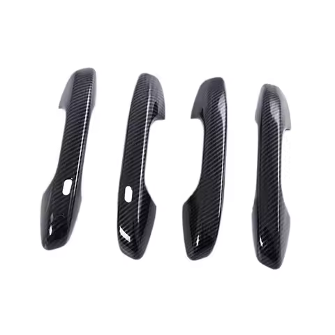 4pcs/Set Black Exterior Door Handle Cover Trim Carbon Fiber Style ABS Fit for Kia Sorento 2021 2022