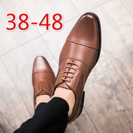Brown Leather man formal shoes big size shoes 45 46 47 48 office shoes Oxford shoes leather shoes,loafer,leather shoe kasut formal lelaki kasut kulit lelaki original kasut kulit hitam lelaki formal shoes loafer men,loafers plus size shoes