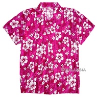 ครบไซส์ เสื้อเชิ้ตฮาวาย ครบสี ครบไซส์ Hawaiian Shirt Aloha Hibiscus Chaba Flower Art Holiday Green H