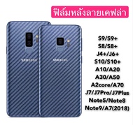 ฟิล์มหลัง ฟิล์มกันรอยหลัง Samsung Galaxy J7 2015 J2Prime J7Pro J7Plus J4+ J6+ A7 2018 A10 A20 A30 A50 A70 ฟิล์มกันรอยซัมซุง ลายเคฟล่า กันน้ำกันเหงื่อ