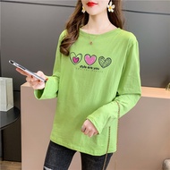 [AMYGO]Baju T Shirt Perempuan Lengan Panjang Tshirt Women Murah Wanita Plus Size Long Sleeve