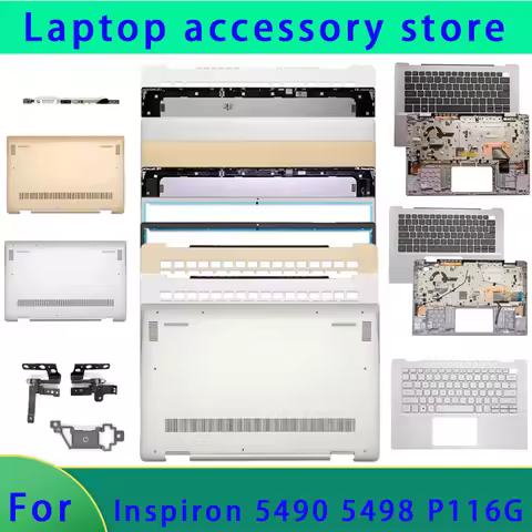 New for Inspiron 14 5490 5498 series laptops LCD back cover, front panel, palm rest, hinge, bottom, 
