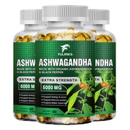 Fulimiks Pure Organic Ashwagandha Root Extract Capsule 5000mg Supplement Help Stress Focus Brain Ene