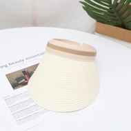 TIFFANY Chapeau Anti UV Beach Hat UV Hat Woven Hat Women's Hat - WHITE