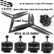 3115 900KV Brushless Motor 3-6S with 1050 Prop for RC Multirotor X-Class FPV Freestyle Mark4 APEX 9i