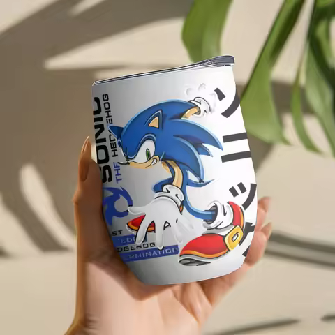 Classic Game S-Sonic Vacuum Flasks 12oz Insulated Wine Tumbler Vacuum Coffee Mug Egg Shape Thermos C