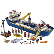 LEGO City Ocean Exploration Ship 60266, Toy Exploration Vessel, Mini Helicopter