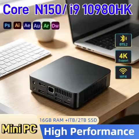 Intel Core i9 10980HK N150 2026 Mini PC 16GB RAM 1TB SSD WiFi 6 BT5.2 4K Portable Gaming Desktop Pro