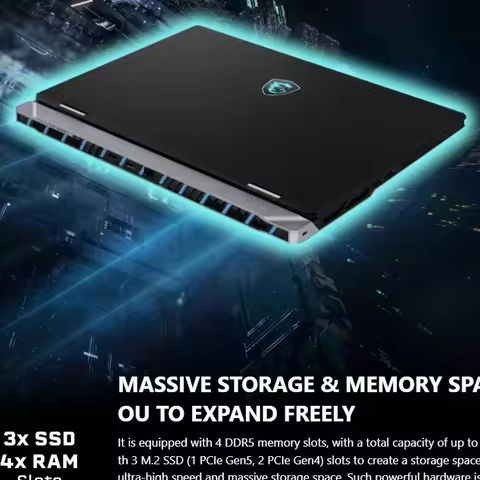 Buy Now MSI 18 Ultra A14V -021CN-022CN GAMING LAPTOP I9-14900HX/DDR5 32GB*2/4TB(2TB*2) NVMe PCIe(/RT