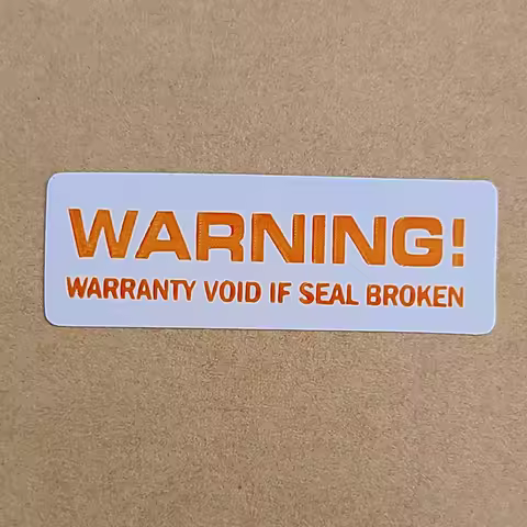 240pcs 30x10mm WARNING WARRANTY VOID IF SEAL BROKEN Security Seal Removal Proof Brittle Paper Label 