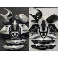 COVERSET RR150 / Kawasaki rr150 sticker Chrome siap tampal/Bodyset rr150 + Thank/ Silver colour/blac