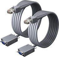 (2PCS) 9.84ft RJ45 to RS232 Cable Barcode Scanner Cable RJ45 for Motorola/Symbol/Zebra DS9208 Cable 