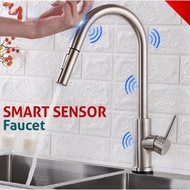 Pull Out Sensor Faucet Kitchen Smart Touch Control Sink Tap Stainless Steel Induction Mixed Tap KOST