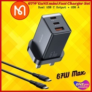 【1YrWarranty】Mcdodo 65W 67W GaN Usb C Charger Set With Type-C Cable GaN Mobile Charger PD 20W Charge