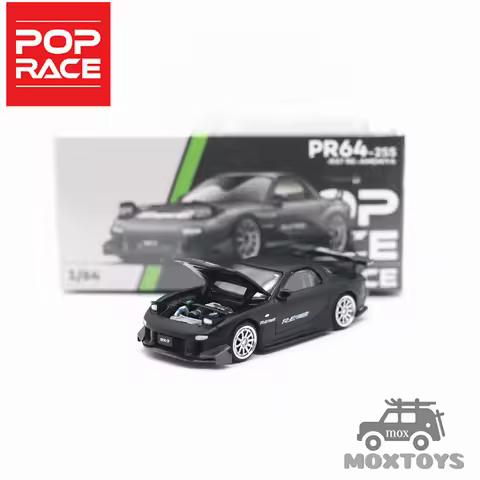 Pop Race 1:64 RX-7 RE Amemiya WIDEBODY Metal Diecast Model Car