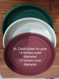 3 pcs Big Catch plate for pots water catcher 14 inches outer 12 inches inner diameter