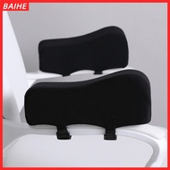 BAIHE 2Pcs Chair Armrest Pads, First 10CM, then 7CM Black Elbow Pillow Cushions, Thickened Memory Co