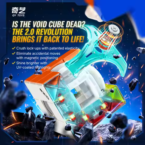 QiYi Void Cube 3x3 UV coated Maglev Stress Relief Puzzle 3x3x3 Racing Magic Cube Positioning Speed G