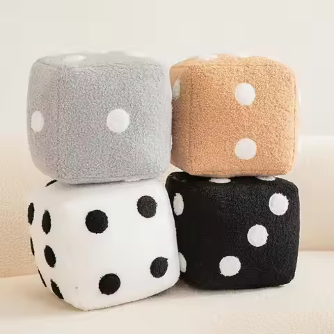 1pcs Unique Dice-Shaped Decorative Pillow Creative Home Decor Sofa Cushion Plush Throw Pillow for Li