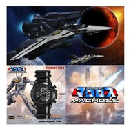 (罕有) 黑色 VF-1S 福卡 王牌 隊長 Roy Focker 女武神 韋基利 Valkyrie 超時空要塞 Macross 40週年限量紀念版 可換錶帶 手錶 —— 【物料】：計時石英機芯、合金