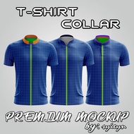 MOCKUP/ TEMPLATE/ DESIGN/ GRAPHIC/ ART/ PS - PREMIUM T-SHIRT COLLAR MOCKUP