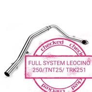 Full System Exhaust LEOCINO 250 / TRK 251 / TNT25 BENELLI STAINLESS STEEL PIPPING AKRA SC PROJECT