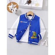 Dinosaur T Rex Varsity Jacket for Boys and Girls Ages 2 3 4 5 6 7 8 9 10 11 12 Years Dino Baseball J