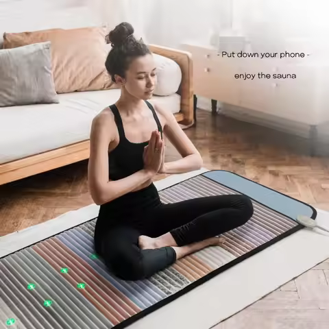Frequency Adjust PEMF Rainbow Crystals Negative Ion Far Infrared Heating Pad Magnetic Therapy Mattre