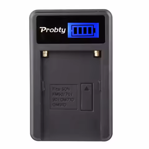 PROBTY New NP-F550 F770 F970 FM50 NP-FM500H LCD USB Camera Charger