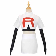 Pokemon Rocket Team Uniform Cosplay Costume Halloween Dress up Clothes Small Sprite Masquerade Mens