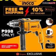 ♞BUILDMATE Ingco 680W Electric Impact Drill Hammer Wood ID68016P | 2PCS Cordless COMBO Kit Set IPX