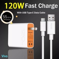 ของแท้สำหรับ Vivo IQOO 9 120W Type-C ที่ชาร์จ Flash เร็วเป็นพิเศษสาย USB-C ชาร์จ Flash สายชาร์จแบตเต