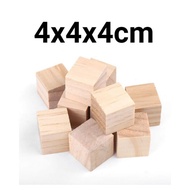 WOODEN CUBE WOODEN CUBE BLOCK/ SIZE 4X4X4 CHILDREN'S TOY