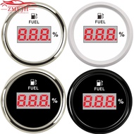 52mm Fuel Level Gauge 0-190Ohm 240-33Ohm Auto Digital Fuel Level Gauge Boat Fuel Level Gauge Marine 