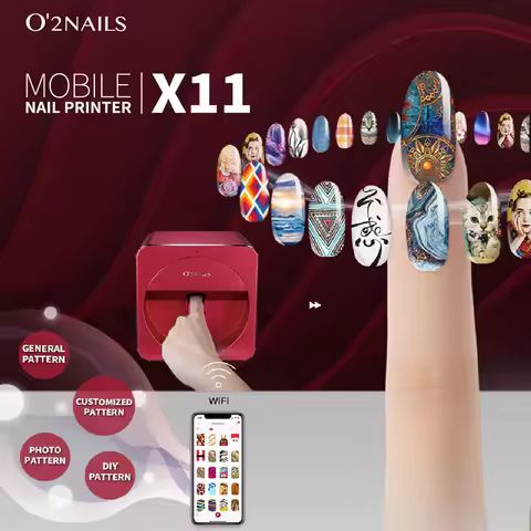 O2nails Mobile Printer Nail Machine X11 With Metal Body Professional 3D Nail Art Equipment Nail Salo