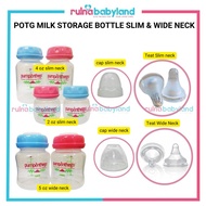 POTG BREASTMILK STORAGE BOTTLE STANDARD / WIDE NECK CAP PUMPONTHEGO