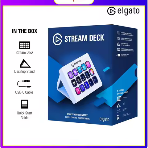 Elgato Stream Deck MK.2 Studio Controller 15 macro keys trigger actions in apps and software like OB