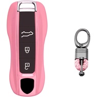 x xotic tech Pink Remote Key Covers Case w/Keychain, Compatible with Porsche Cayenne Cayman Panamera