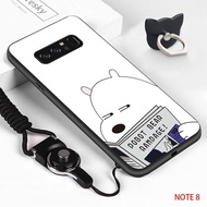 เคสมือถือเคสโทรศัพท์เคส Samsung Galaxy Note 8 (แหวนนิ้ว + เชือกเส้นเล็ก) กันกระแทกโทรศัพท์มือถือเคสมือถือเคสโทรศัพท์เคส สาวยางTPUโทรศัพท์มือถือ