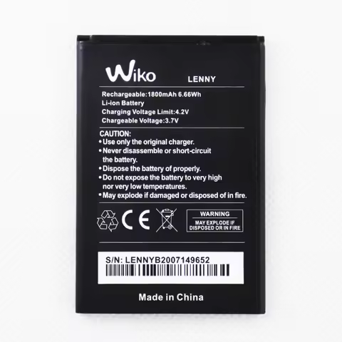 3.7V 1800mAh Replacement lenny Battery For Wiko LENNY Batterie Bateria Batterij