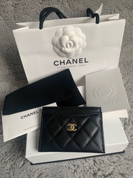 [經典之選]Chanel Classic Cardholder card holder 經典款 卡包 咭片套 黑色 牛皮 茘枝皮 魚子醬皮 金扣 購自Chanel 總店