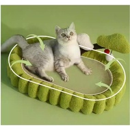 Cat bed Cat Scratcher Cat Sofa Pet Toy Cat Scratching Board with Wide Durable Oval Base Resistant to