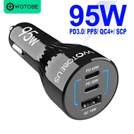 [MDLP] 3-Port 95W USB C Car Charger Fast Charge PPS/PD 65W/45W/30W/20W QC4.0 22.5W for Macbook Lenov
