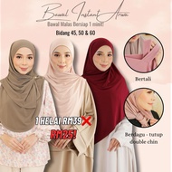 Bawal ARWA Field 45 50 60 tudung Bawal Instant Berdagu tudung Travel Ironless tudung umrah tudung labuh